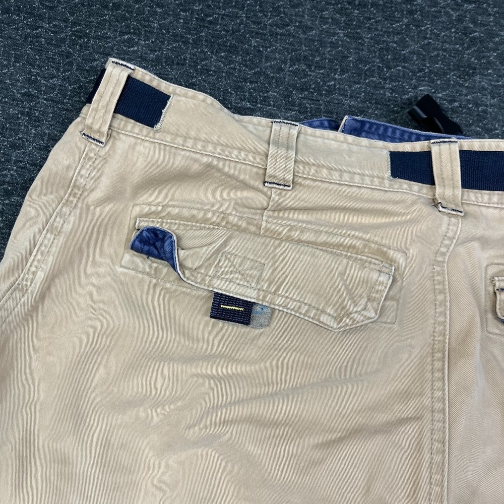Vintage Club R Jeans USA Cargo Shorts Men's Tan Beige Belted Utility Y2K - 36 - Picture 10 of 16